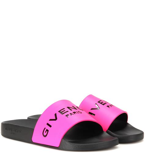 pink givenchy slides|givenchy rubber slides.